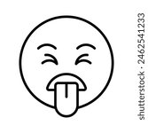 Disgusted emoji vector design, customizable unique vector