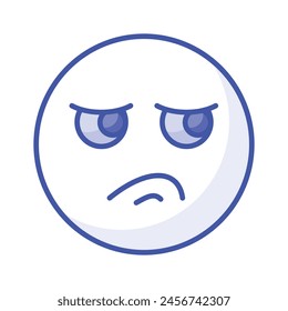 Disgusted emoji vector design, customizable unique vector