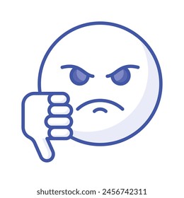 Ekel-Emoji-Vektorgrafik-Design, anpassbare einzigartige Vektorgrafik