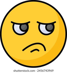 Disgusted emoji vector design, customizable unique vector