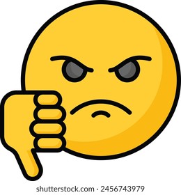 Disgusted emoji vector design, customizable unique vector