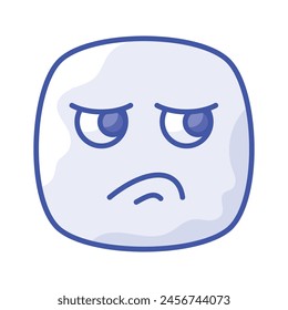 Disgusted emoji vector design, customizable unique vector