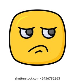 Disgustado diseño de Vector emoji, Vector único personalizable