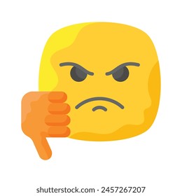 Disgusted emoji vector design, customizable unique vector