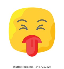 Disgusted emoji vector design, customizable unique vector