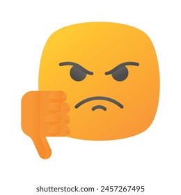 Disgustado diseño de Vector emoji, Vector único personalizable