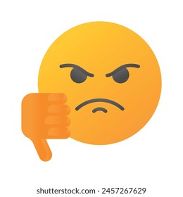 Disgustado diseño de Vector emoji, Vector único personalizable