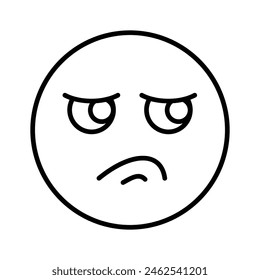 Disgustado diseño de Vector emoji, Vector único personalizable