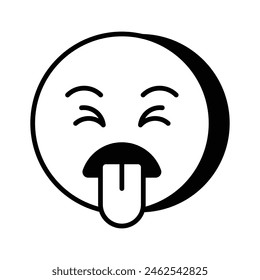 Disgusted emoji vector design, customizable unique vector