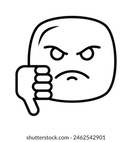 Disgusted emoji vector design, customizable unique vector