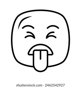 Disgusted emoji vector design, customizable unique vector