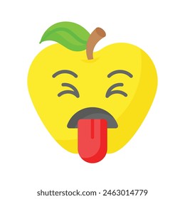 Disgusted emoji vector design, customizable unique vector