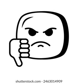 Disgustado diseño de Vector emoji, Vector único personalizable