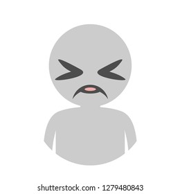 Disgusted face design