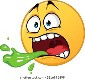 Disgusted Throwing Up Nauseous Sick Emoji