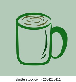 disgusting hot cup of tea vector