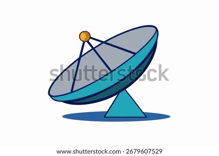Dish antena design vector on white background