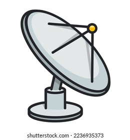 dish antenna flat design illustration