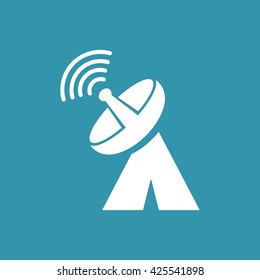 Dish Antenna Icon. Eps-10.