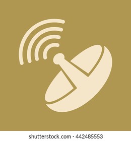 Dish Antenna Icon. Eps-10.