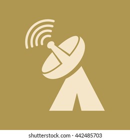 Dish Antenna Icon. Eps-10.