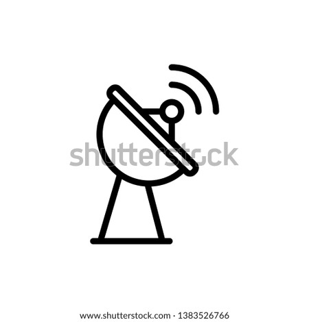 Dish Antenna Icon Vector Design