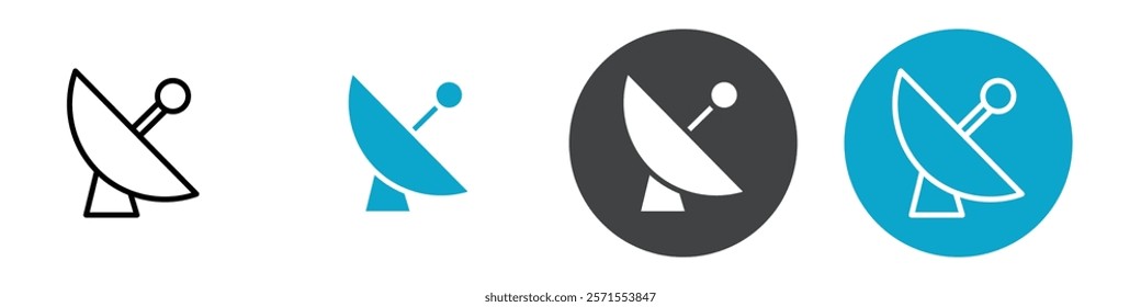 dish antenna icon Vector illustration in black