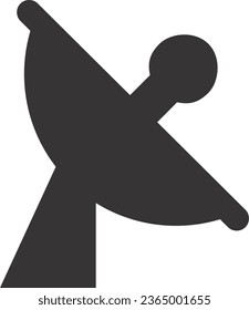 dish antenna sign flat vector black