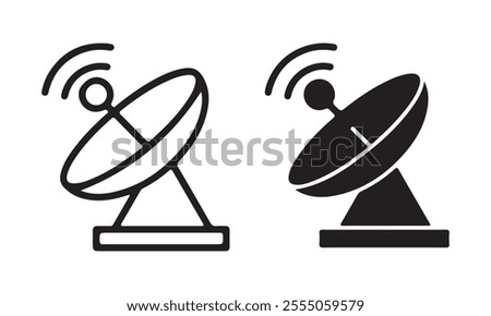 dish antenna silhouette vector-Cricut Isolated on white background Vector illustration for Cutting Machine,Typography Calligraphy , Silhouette Cameo, Hand drawn lettering phrase isolated on white back
