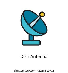 Die Antenne der Disc-Vektorgrafik ist mit einem Kontrast versehen. Cloud-Computing-Symbol auf weißem Hintergrund - EPS10-Datei