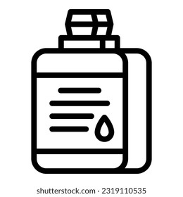 Dish bottle cleaner icon outline vector. Wash label. Kitchen liquid