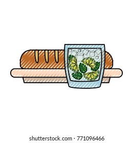 dish with bread icon