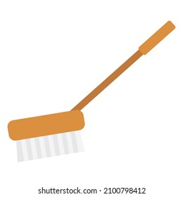 dish brush flat clipart vector illustration