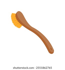 Dish Brush Flat Icon, Vector illustration