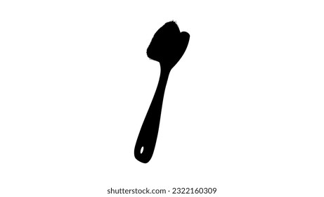 Dish Brush silhouette, high quality vector