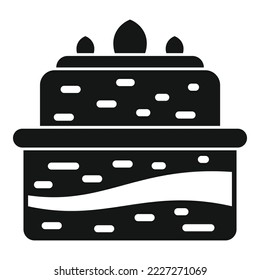 Dish cake icon simple vector. Food pastry. Sweet chocolate