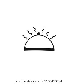 Dish cap, meal vector icon