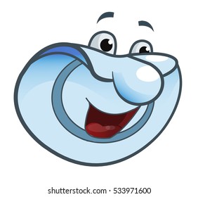 Dish cartoon vector illustration on a white background