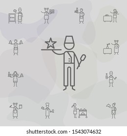 Dish, chef, restaurant icon. Restaurant icons universal set for web and mobile