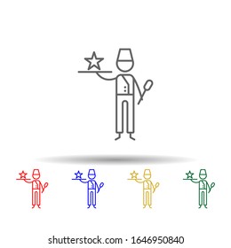 Dish, chef, restaurant multi color style icon. Simple thin line, outline vector of Restaurant icons for ui and ux, website or mobile application