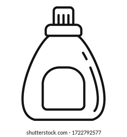 Dish cleaner bottle icon. Outline dish cleaner bottle vector icon for web design isolated on white background