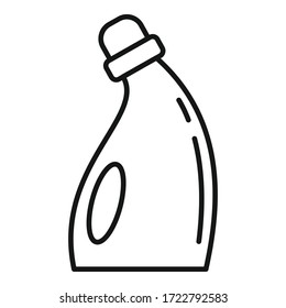 Icono del limpiador de discos. Icono de vector del filtro de plato de contorno para diseño web aislado en fondo blanco