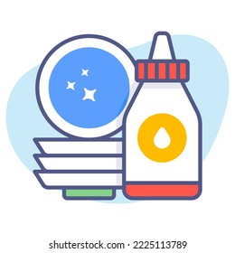 dish cleaning Modern concepts design, Premium quality vector illustration concept. Vector symbol.