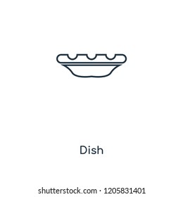 Dish concept line icon. Linear Dish concept outline symbol design. This simple element illustration can be used for web and mobile UI/UX.