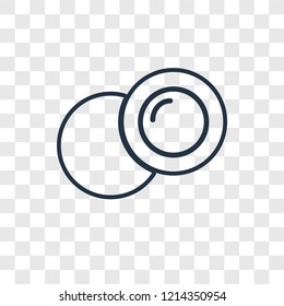 Dish concept vector linear icon isolated on transparent background, Dish concept transparency concept in outline style