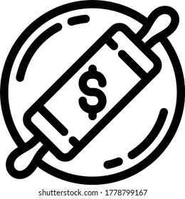 dish cook price outline icon