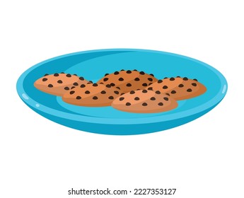 dish with cookies breakfast icon