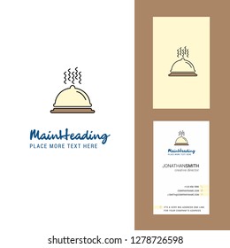 Dish Creative Logo and business card. vertical Design Vector