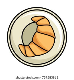 dish with croissant icon