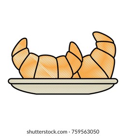 dish with croissants icon